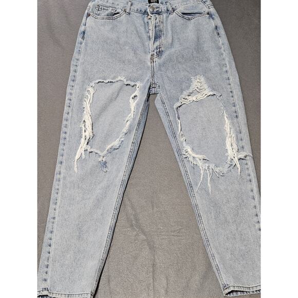 Simple Society Jeans 13/31 Blue Denim Heavily Distressed Button Fly Jeans - Picture 1 of 11
